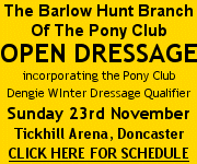Barlow PC Open Dressage Sunday 23rd November 2008