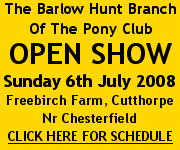 Barlow Pony Club Open Show 6th July 2008