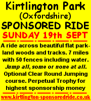 Kirtlington Sponsored Ride Sunday 19th September 2010