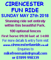 Cirencester Fun Ride Sunday 27th May 2018